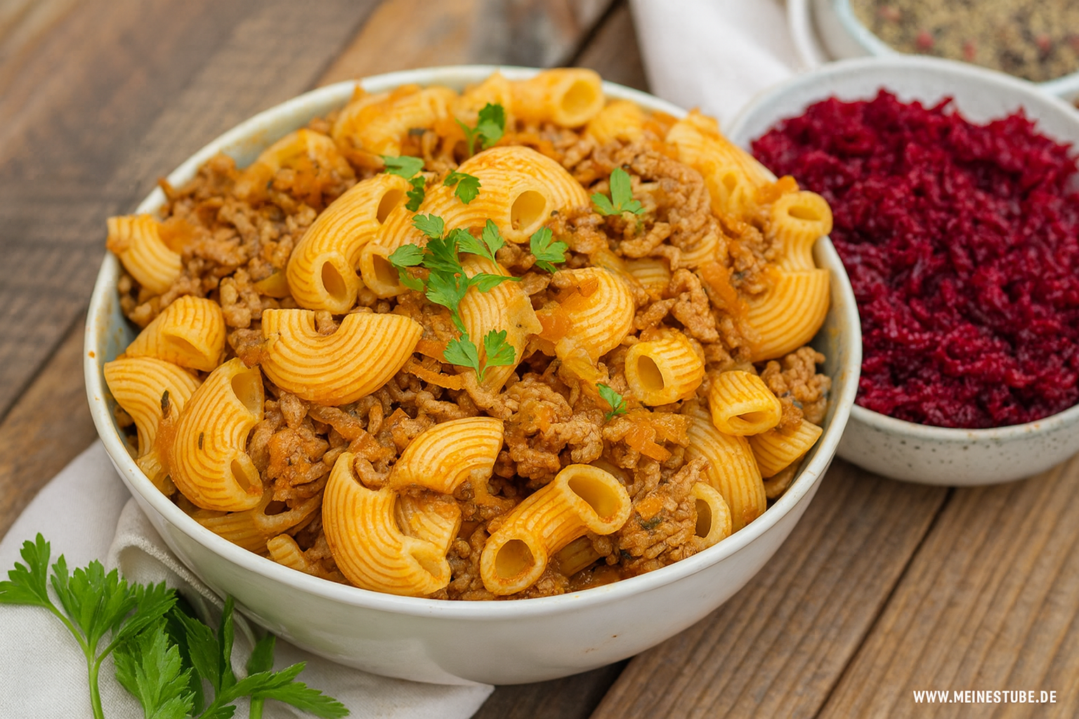 Haschehörnchen mit Roten Rüben Salat
