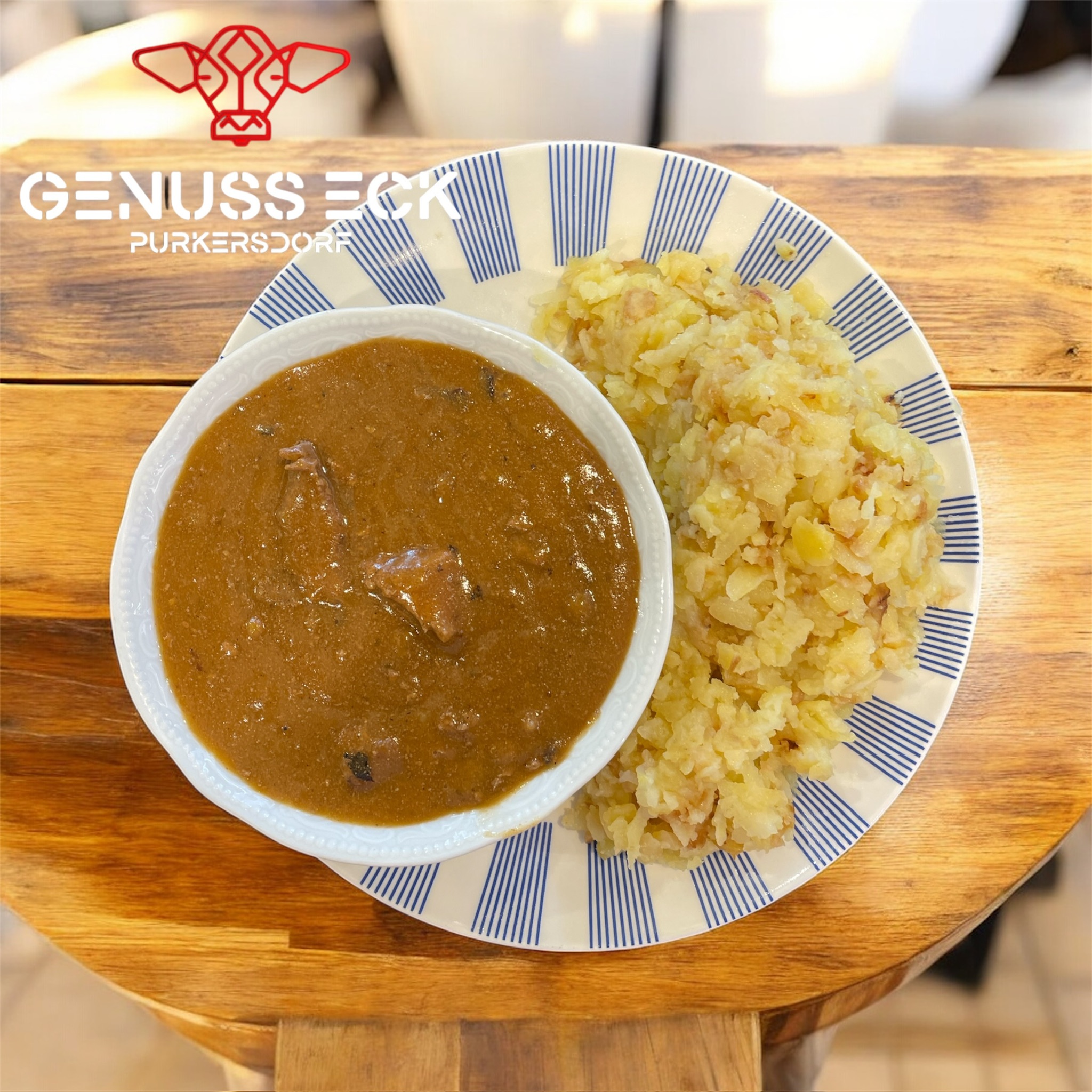 Geröstete Leber mit Erdäpfelschmarren